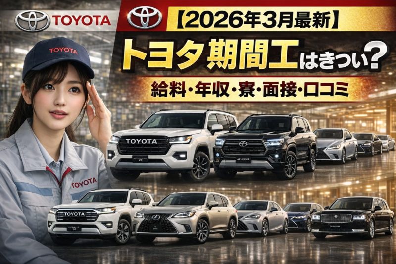 【2026年3月最新】トヨタ期間工はきつい？給料・年収・寮・面接・口コミを完全解説